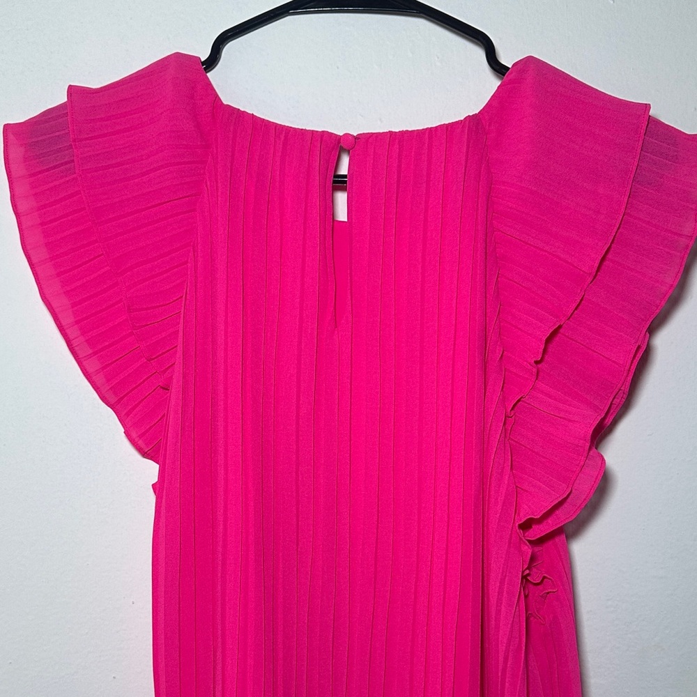 NAK Fuchsia Ruffle Sleeve Dress - Picture 4 of 5